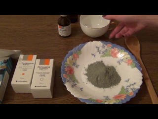 hair mask with blue clay and vitamins